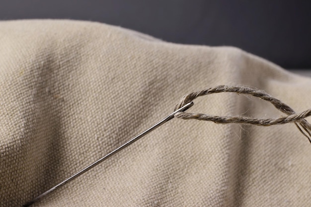 Zbliżenie haftu ręcznego